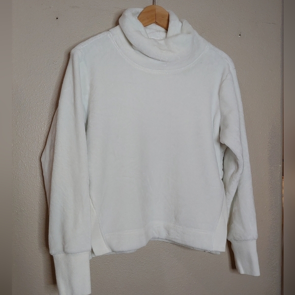 Athleta Double Karma Cozy Funnel Neck Pullover Sea Salt White XS 511446 - Picture 4 of 12